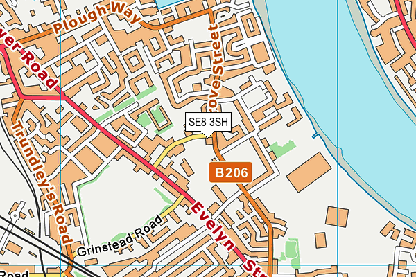 SE8 3SH map - OS VectorMap District (Ordnance Survey) SE8 3SH map - OS VectorMap District (Ordnance Survey)