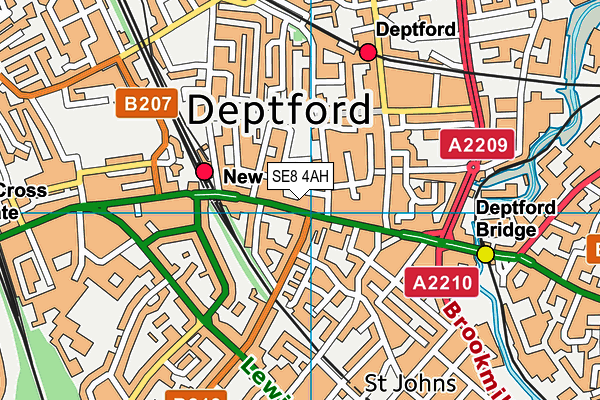 SE8 4AH map - OS VectorMap District (Ordnance Survey) SE8 4AH map - OS VectorMap District (Ordnance Survey)