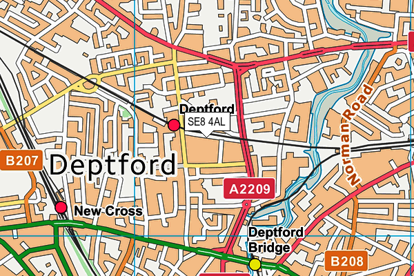 SE8 4AL map - OS VectorMap District (Ordnance Survey) SE8 4AL map - OS VectorMap District (Ordnance Survey)