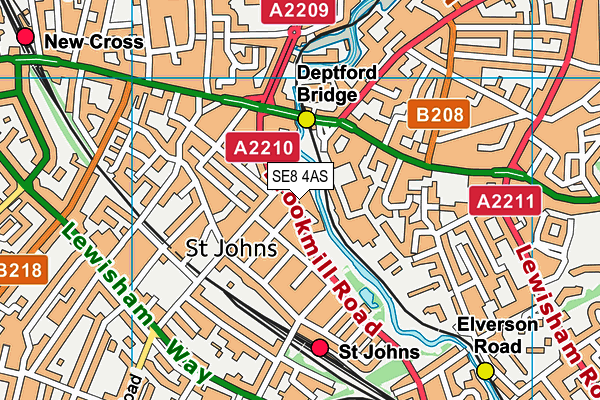 SE8 4AS map - OS VectorMap District (Ordnance Survey) SE8 4AS map - OS VectorMap District (Ordnance Survey)