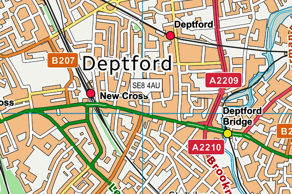 SE8 4AU map - OS VectorMap District (Ordnance Survey) SE8 4AU map - OS VectorMap District (Ordnance Survey)