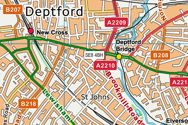 SE8 4BH map - OS VectorMap District (Ordnance Survey) SE8 4BH map - OS VectorMap District (Ordnance Survey)
