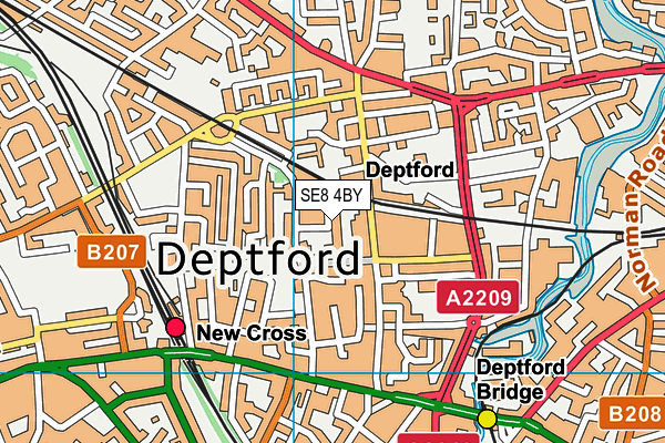 SE8 4BY map - OS VectorMap District (Ordnance Survey) SE8 4BY map - OS VectorMap District (Ordnance Survey)