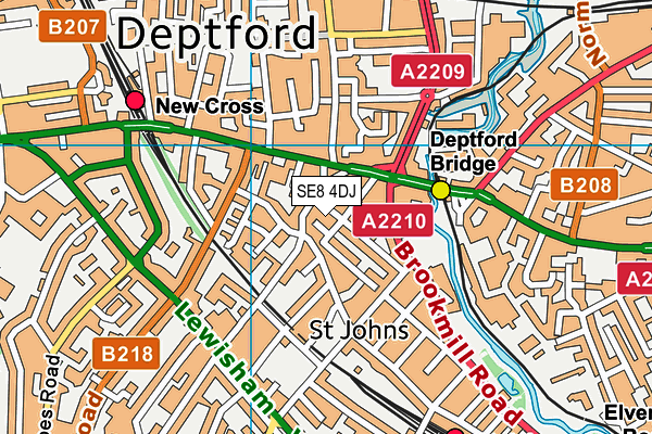 SE8 4DJ map - OS VectorMap District (Ordnance Survey) SE8 4DJ map - OS VectorMap District (Ordnance Survey)