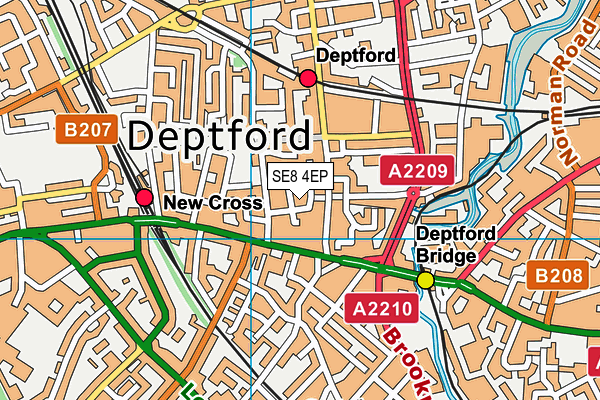 SE8 4EP map - OS VectorMap District (Ordnance Survey)