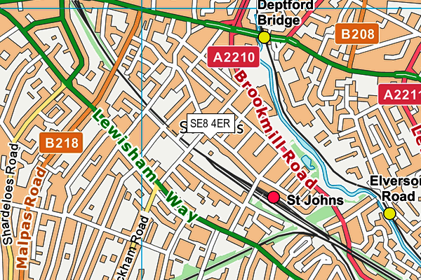 SE8 4ER map - OS VectorMap District (Ordnance Survey) SE8 4ER map - OS VectorMap District (Ordnance Survey)