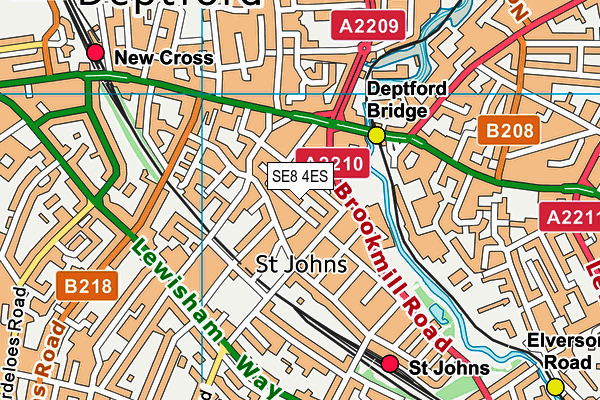 SE8 4ES map - OS VectorMap District (Ordnance Survey) SE8 4ES map - OS VectorMap District (Ordnance Survey)
