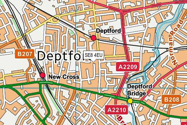 SE8 4EU map - OS VectorMap District (Ordnance Survey) SE8 4EU map - OS VectorMap District (Ordnance Survey)