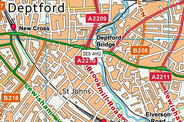 SE8 4HQ map - OS VectorMap District (Ordnance Survey) SE8 4HQ map - OS VectorMap District (Ordnance Survey)