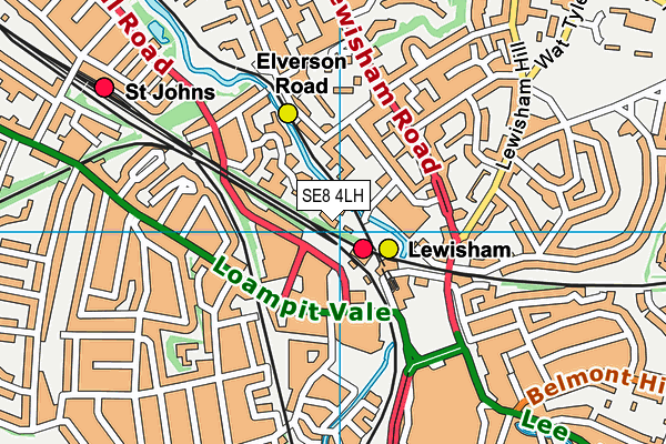 SE8 4LH map - OS VectorMap District (Ordnance Survey)
