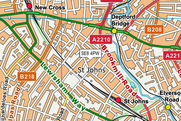 SE8 4PW map - OS VectorMap District (Ordnance Survey) SE8 4PW map - OS VectorMap District (Ordnance Survey)