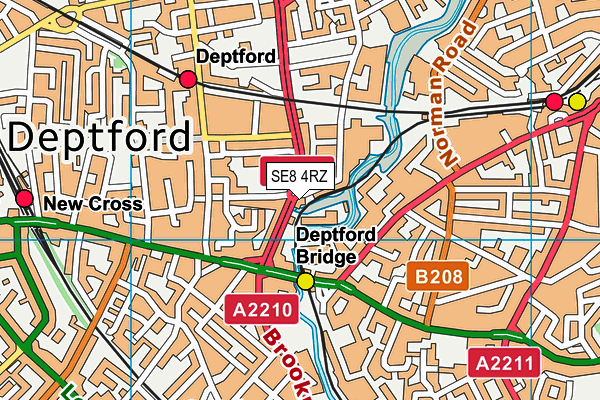 SE8 4RZ map - OS VectorMap District (Ordnance Survey) SE8 4RZ map - OS VectorMap District (Ordnance Survey)