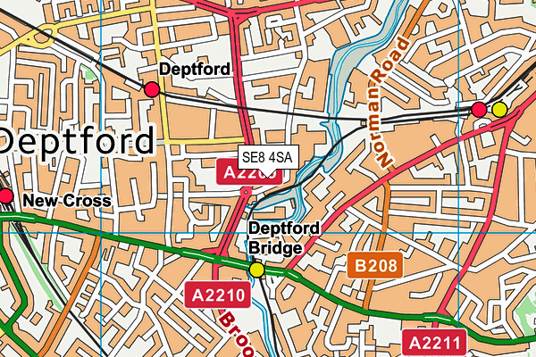 SE8 4SA map - OS VectorMap District (Ordnance Survey) SE8 4SA map - OS VectorMap District (Ordnance Survey)