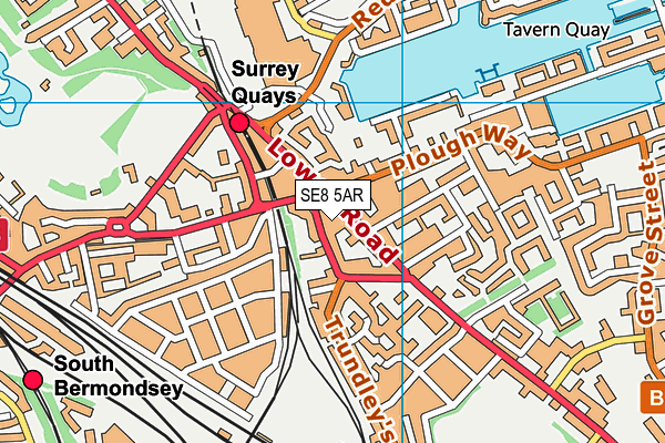 SE8 5AR map - OS VectorMap District (Ordnance Survey) SE8 5AR map - OS VectorMap District (Ordnance Survey)