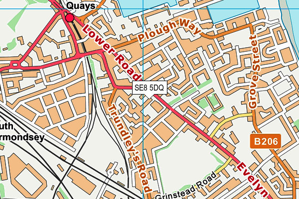 SE8 5DQ map - OS VectorMap District (Ordnance Survey) SE8 5DQ map - OS VectorMap District (Ordnance Survey)