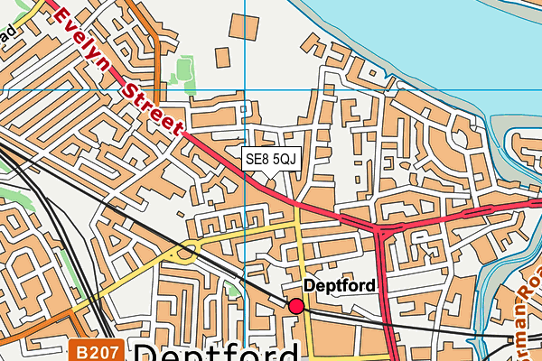 SE8 5QJ map - OS VectorMap District (Ordnance Survey) SE8 5QJ map - OS VectorMap District (Ordnance Survey)