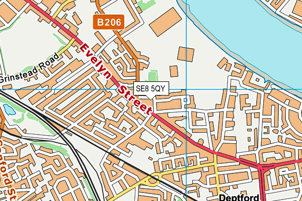 SE8 5QY map - OS VectorMap District (Ordnance Survey) SE8 5QY map - OS VectorMap District (Ordnance Survey)