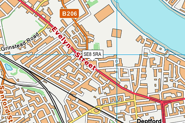 SE8 5RA map - OS VectorMap District (Ordnance Survey) SE8 5RA map - OS VectorMap District (Ordnance Survey)
