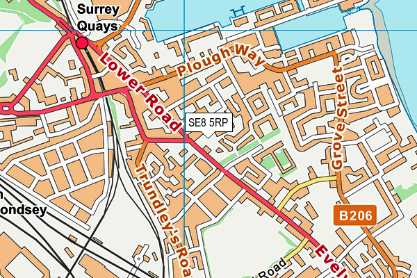 SE8 5RP map - OS VectorMap District (Ordnance Survey) SE8 5RP map - OS VectorMap District (Ordnance Survey)
