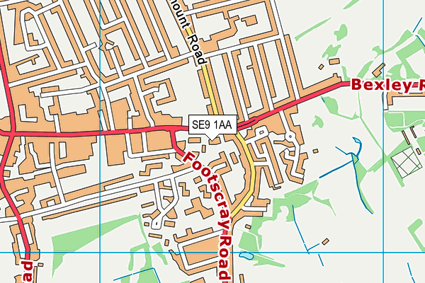 SE9 1AA map - OS VectorMap District (Ordnance Survey) SE9 1AA map - OS VectorMap District (Ordnance Survey)