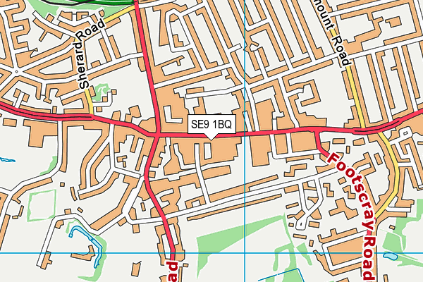 SE9 1BQ map - OS VectorMap District (Ordnance Survey) SE9 1BQ map - OS VectorMap District (Ordnance Survey)
