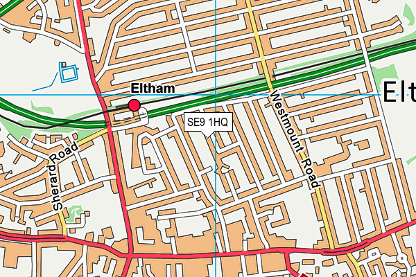 SE9 1HQ map - OS VectorMap District (Ordnance Survey) SE9 1HQ map - OS VectorMap District (Ordnance Survey)