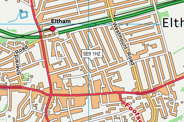 SE9 1HZ map - OS VectorMap District (Ordnance Survey) SE9 1HZ map - OS VectorMap District (Ordnance Survey)