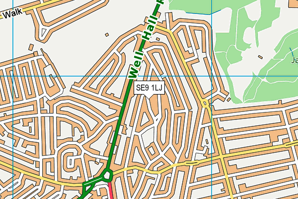 SE9 1LJ map - OS VectorMap District (Ordnance Survey) SE9 1LJ map - OS VectorMap District (Ordnance Survey)