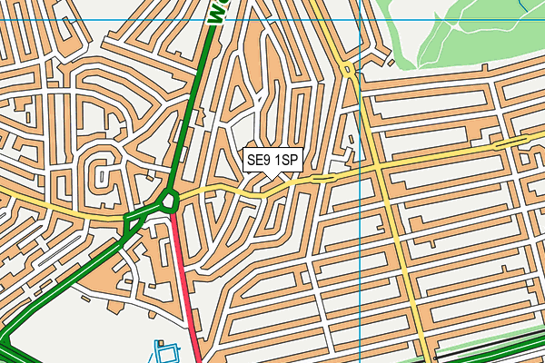 SE9 1SP map - OS VectorMap District (Ordnance Survey) SE9 1SP map - OS VectorMap District (Ordnance Survey)