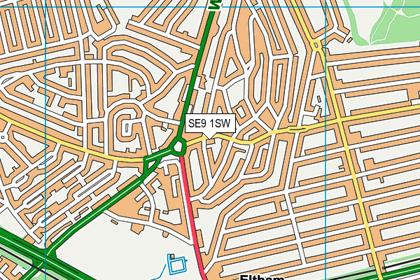 SE9 1SW map - OS VectorMap District (Ordnance Survey) SE9 1SW map - OS VectorMap District (Ordnance Survey)