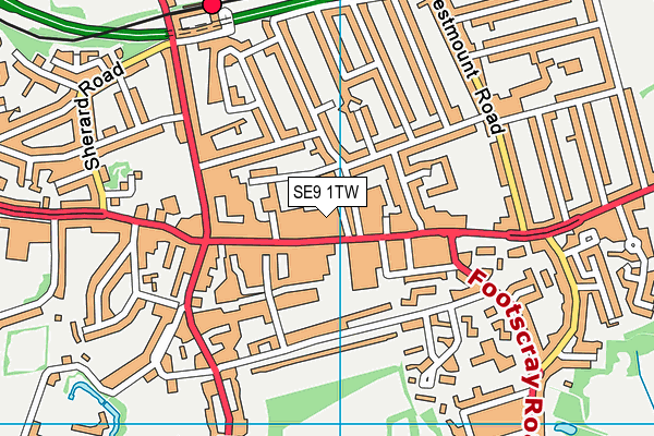 SE9 1TW map - OS VectorMap District (Ordnance Survey) SE9 1TW map - OS VectorMap District (Ordnance Survey)