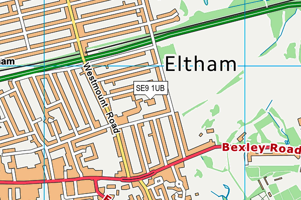 SE9 1UB map - OS VectorMap District (Ordnance Survey) SE9 1UB map - OS VectorMap District (Ordnance Survey)