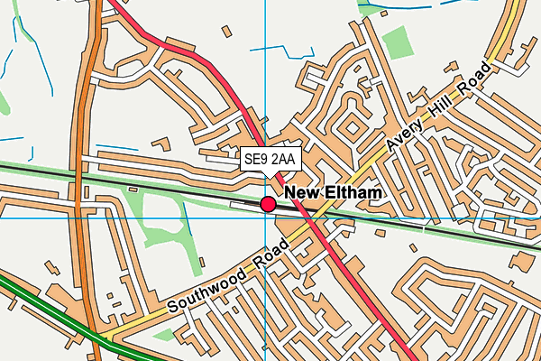 SE9 2AA map - OS VectorMap District (Ordnance Survey) SE9 2AA map - OS VectorMap District (Ordnance Survey)