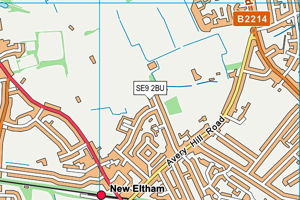SE9 2BU map - OS VectorMap District (Ordnance Survey)