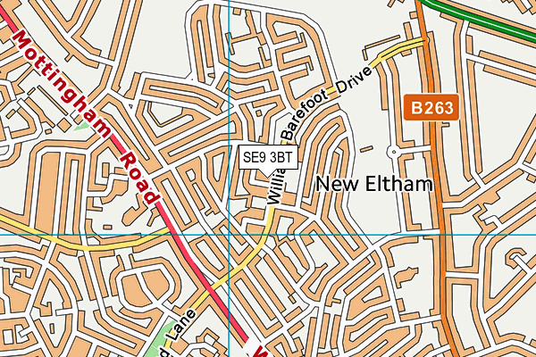 SE9 3BT map - OS VectorMap District (Ordnance Survey) SE9 3BT map - OS VectorMap District (Ordnance Survey)