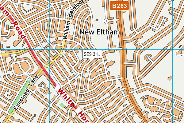 SE9 3HJ map - OS VectorMap District (Ordnance Survey) SE9 3HJ map - OS VectorMap District (Ordnance Survey)