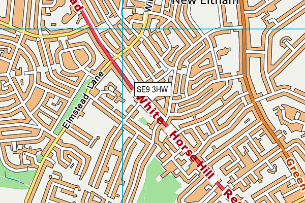 SE9 3HW map - OS VectorMap District (Ordnance Survey) SE9 3HW map - OS VectorMap District (Ordnance Survey)