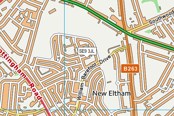 SE9 3JL map - OS VectorMap District (Ordnance Survey) SE9 3JL map - OS VectorMap District (Ordnance Survey)