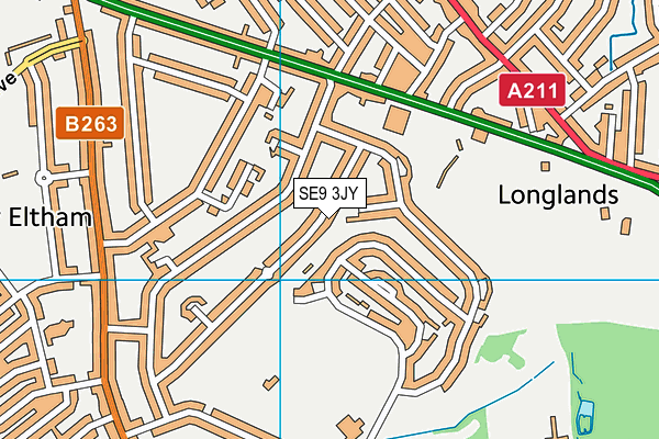 SE9 3JY map - OS VectorMap District (Ordnance Survey) SE9 3JY map - OS VectorMap District (Ordnance Survey)