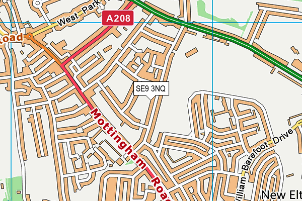 SE9 3NQ map - OS VectorMap District (Ordnance Survey) SE9 3NQ map - OS VectorMap District (Ordnance Survey)