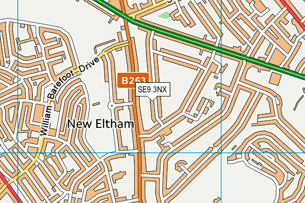 SE9 3NX map - OS VectorMap District (Ordnance Survey) SE9 3NX map - OS VectorMap District (Ordnance Survey)