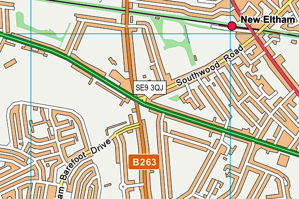 SE9 3QJ map - OS VectorMap District (Ordnance Survey) SE9 3QJ map - OS VectorMap District (Ordnance Survey)