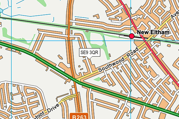 SE9 3QR map - OS VectorMap District (Ordnance Survey) SE9 3QR map - OS VectorMap District (Ordnance Survey)