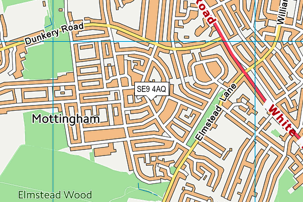SE9 4AQ map - OS VectorMap District (Ordnance Survey) SE9 4AQ map - OS VectorMap District (Ordnance Survey)