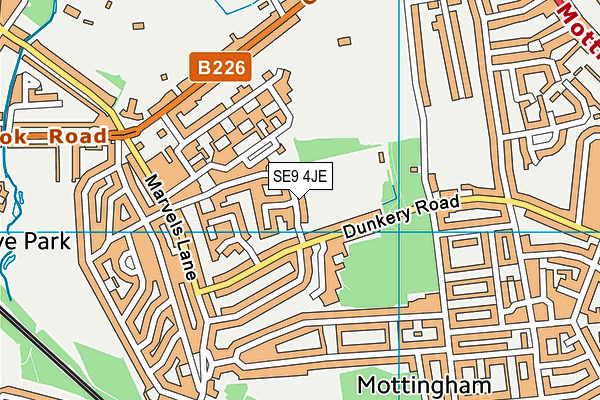 SE9 4JE map - OS VectorMap District (Ordnance Survey)