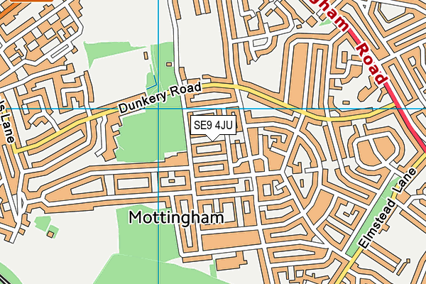 SE9 4JU map - OS VectorMap District (Ordnance Survey)
