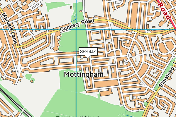 SE9 4JZ map - OS VectorMap District (Ordnance Survey) SE9 4JZ map - OS VectorMap District (Ordnance Survey)