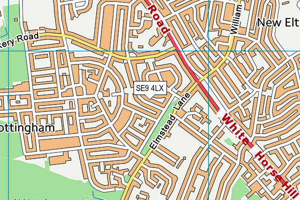 SE9 4LX map - OS VectorMap District (Ordnance Survey) SE9 4LX map - OS VectorMap District (Ordnance Survey)
