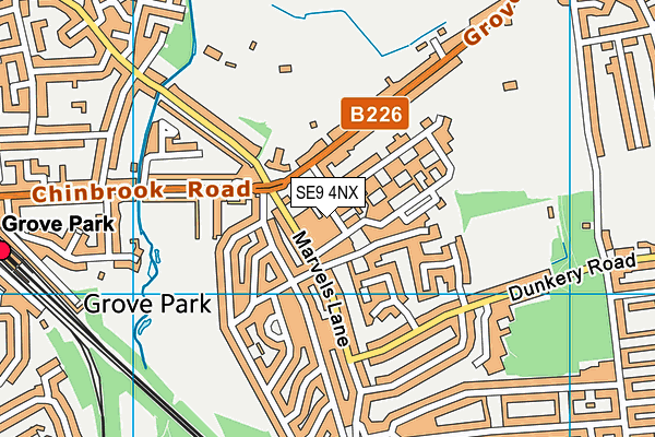 SE9 4NX map - OS VectorMap District (Ordnance Survey) SE9 4NX map - OS VectorMap District (Ordnance Survey)