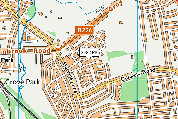 SE9 4PB map - OS VectorMap District (Ordnance Survey) SE9 4PB map - OS VectorMap District (Ordnance Survey)